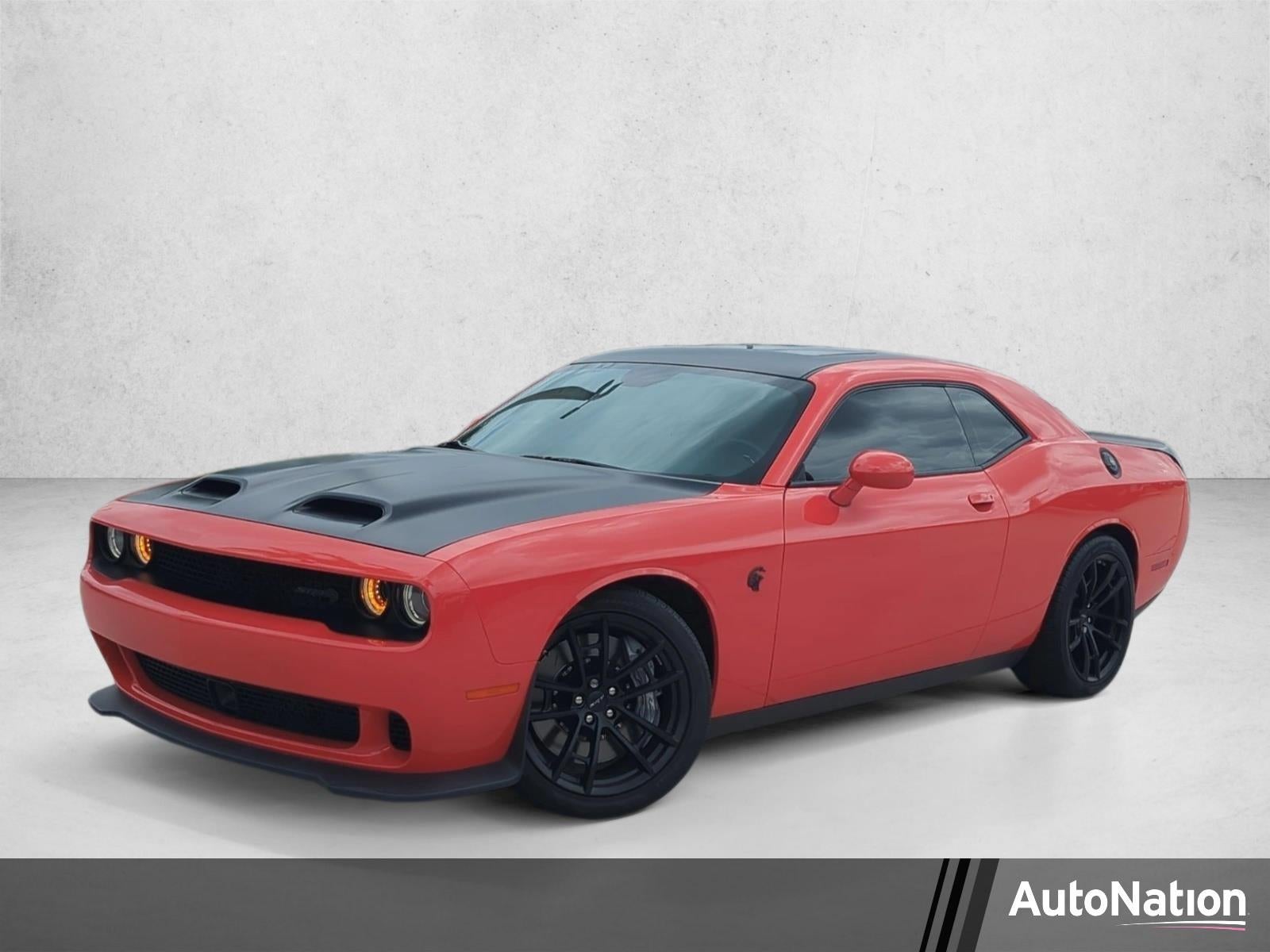2023 Dodge Challenger SRT Hellcat Jailbreak RWD in Gold Mango — front three-quarter view