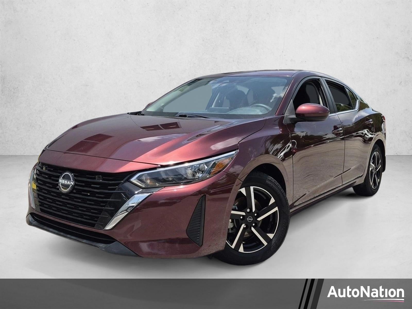 2024 Nissan Sentra SV CVT in Rosewood Metallic — front three-quarter view