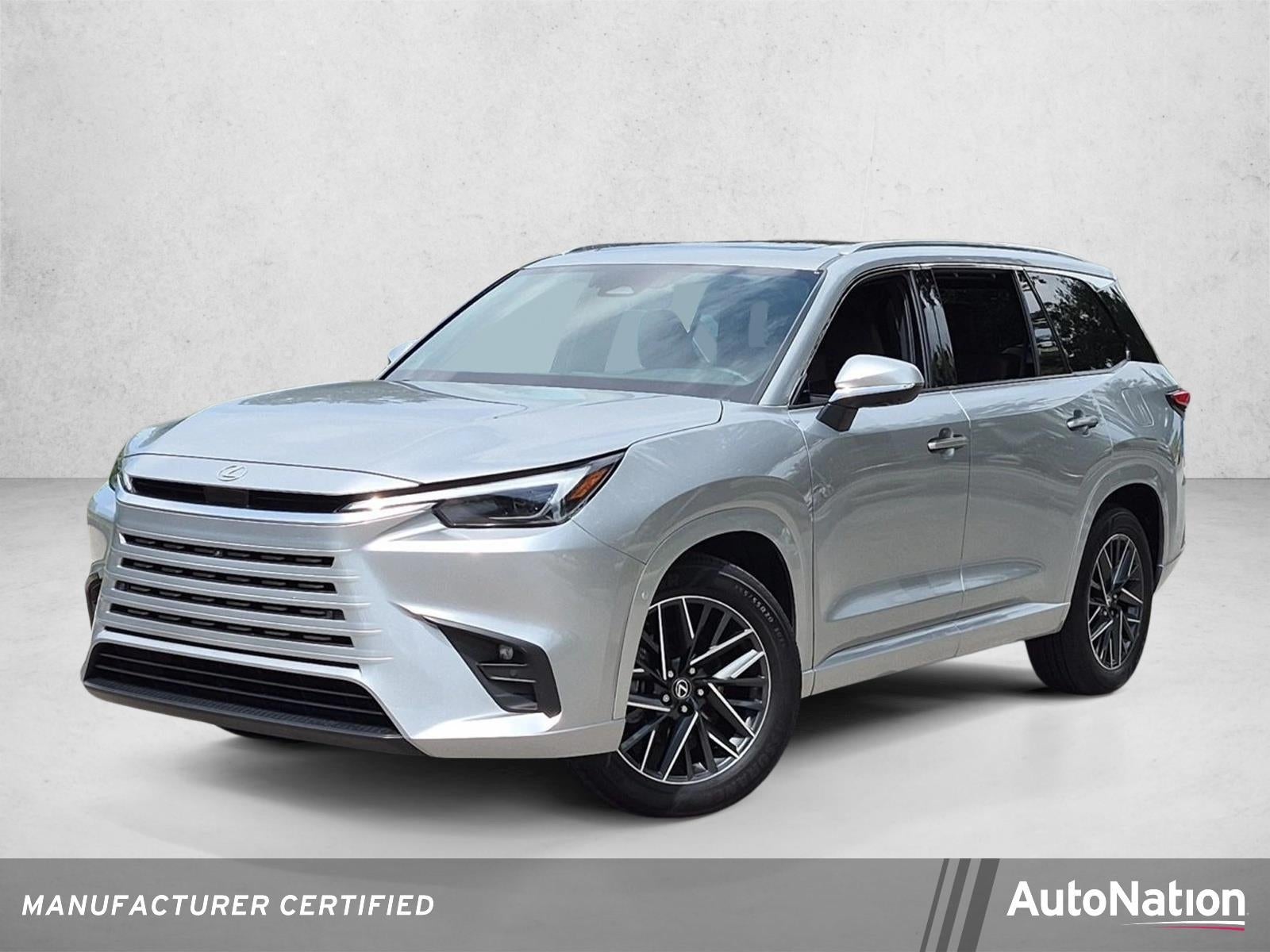 2025 Lexus TX 350 Premium AWD in Celestial Silver Metallic — front three-quarter view