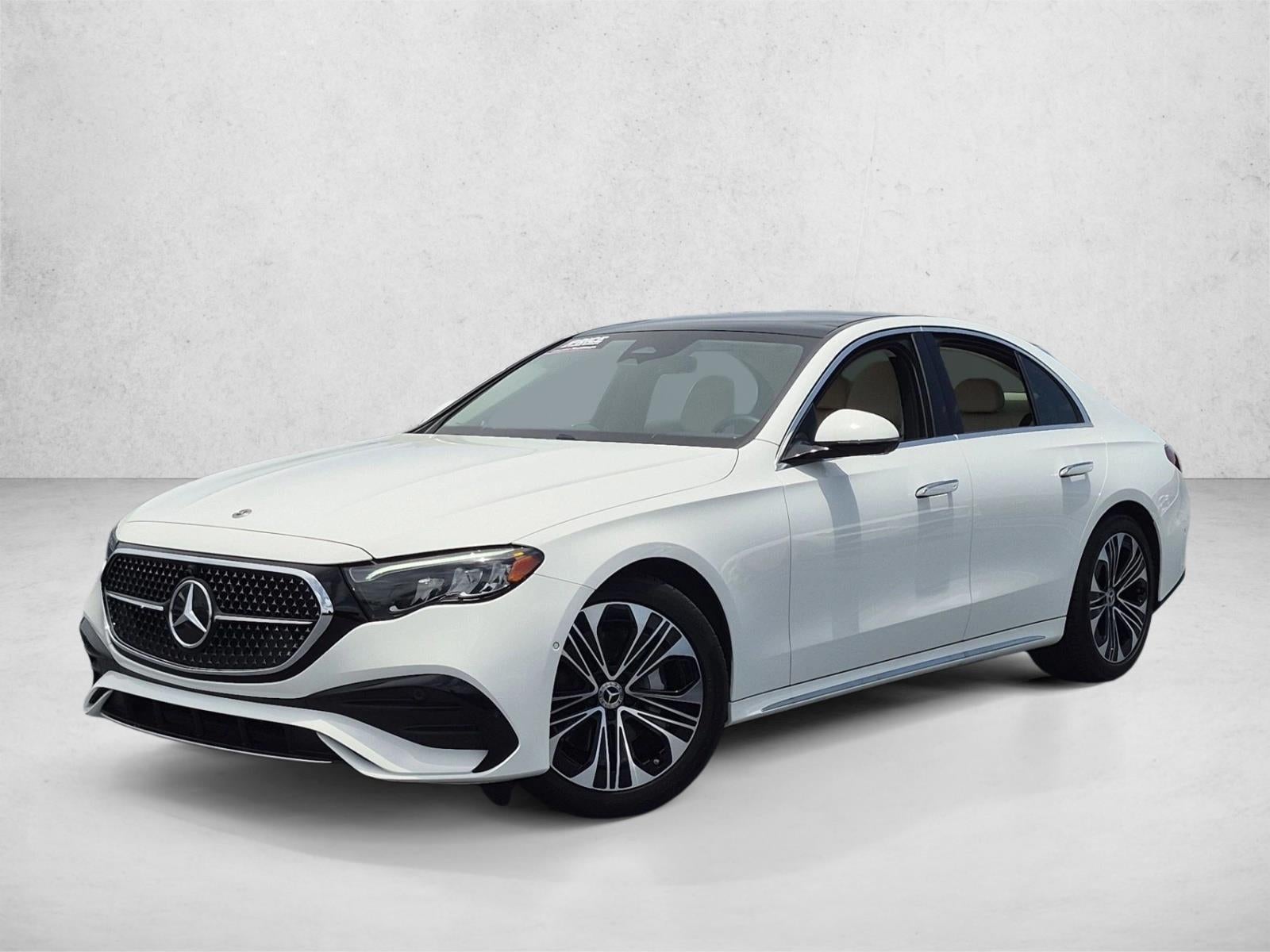 2026 Mercedes-Benz E-Class E 350 RWD Sedan in Polar White — front three-quarter view