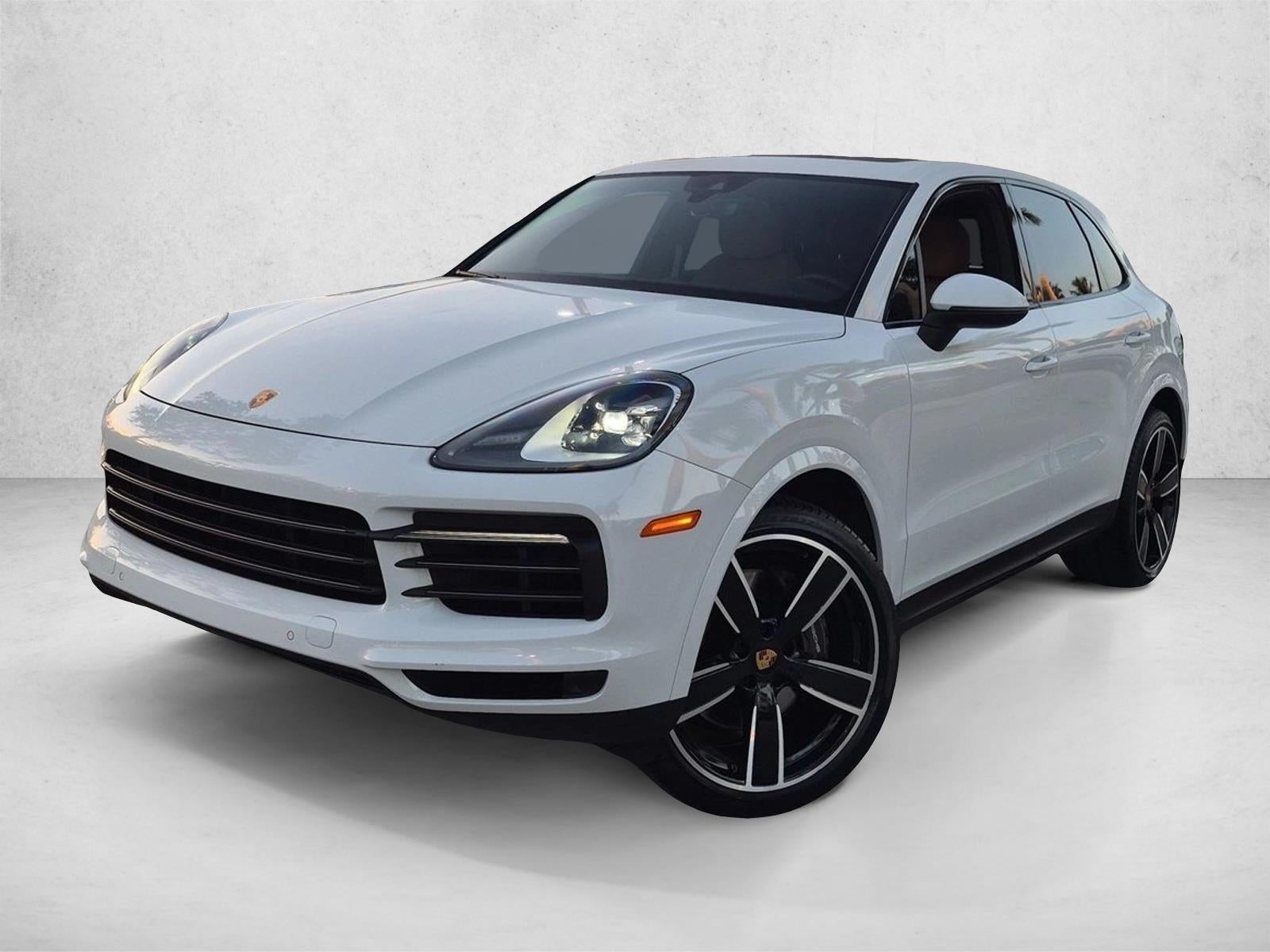 2023 Porsche Cayenne Platinum Edition AWD in White — front three-quarter view